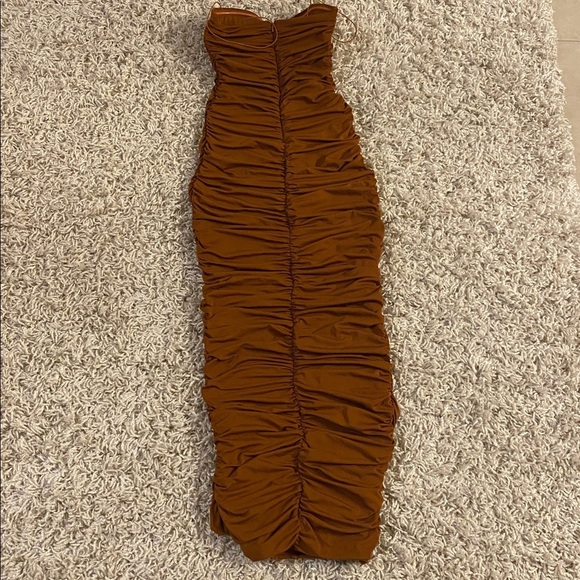 Oh Polly Rust Midi Dress US4 - Picture 5 of 5